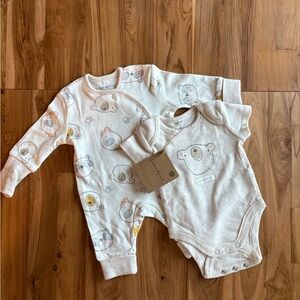 Home Grown newborn Baby Koala Print Onesie and Pajama Set